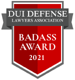 Badge awarded to Sarah Schielke for receiving the DUI Defense Lawyers associate Badass Aw